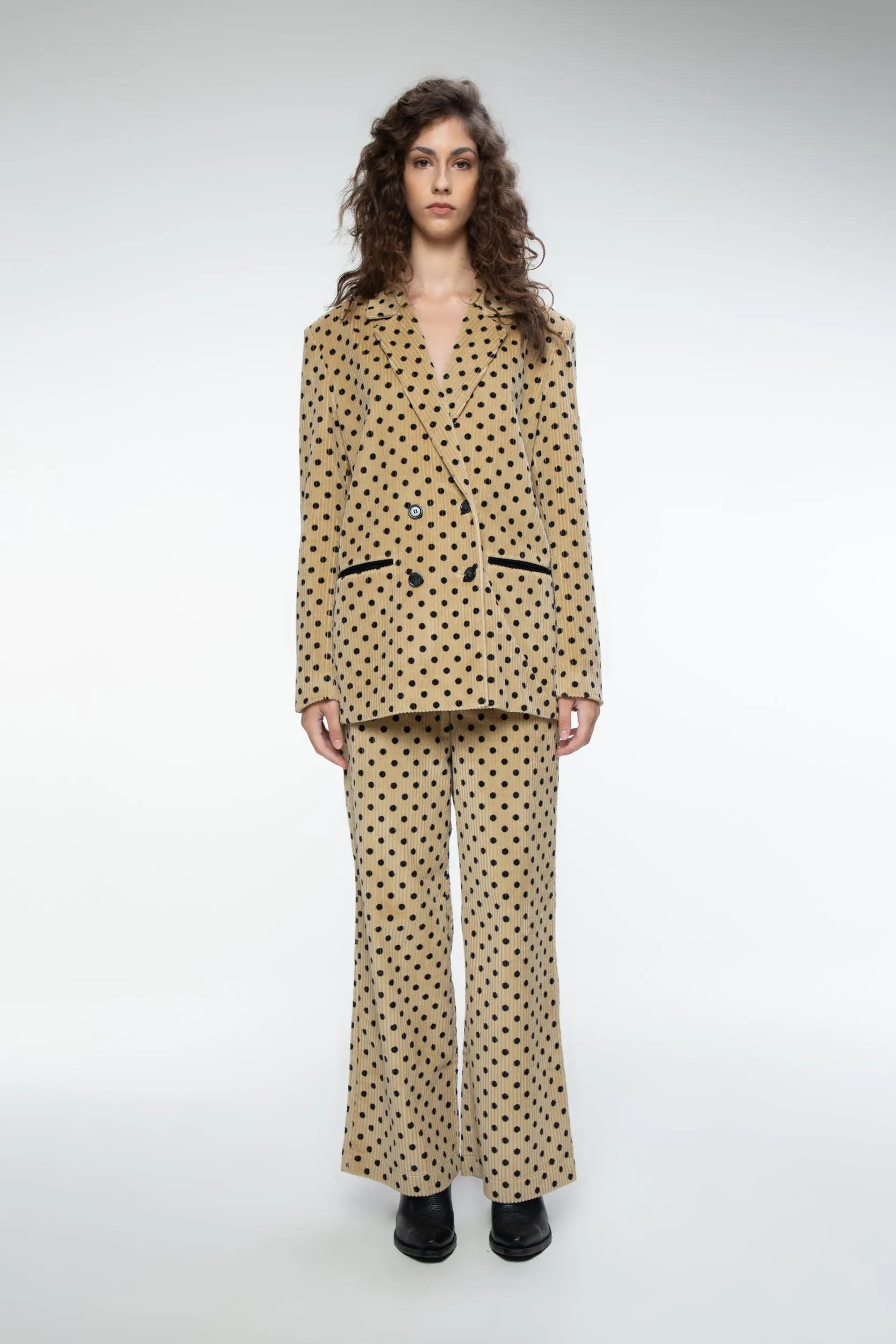 Corduroy Trousers Powder Brown Woman
