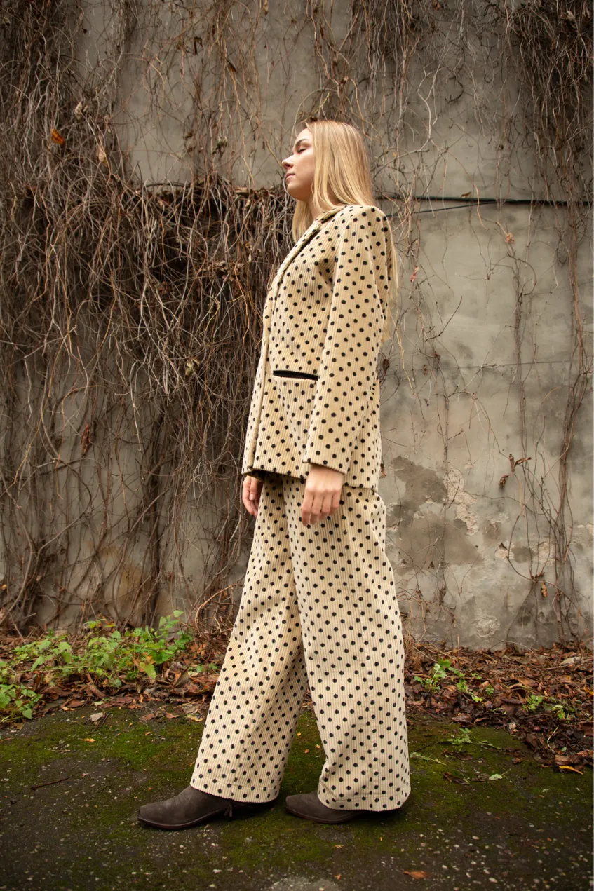 Corduroy Trousers Powder Brown Woman
