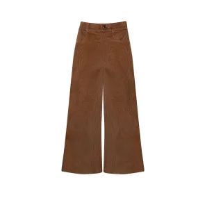 Corduroy Wide Trousers Mont Blanc Brown