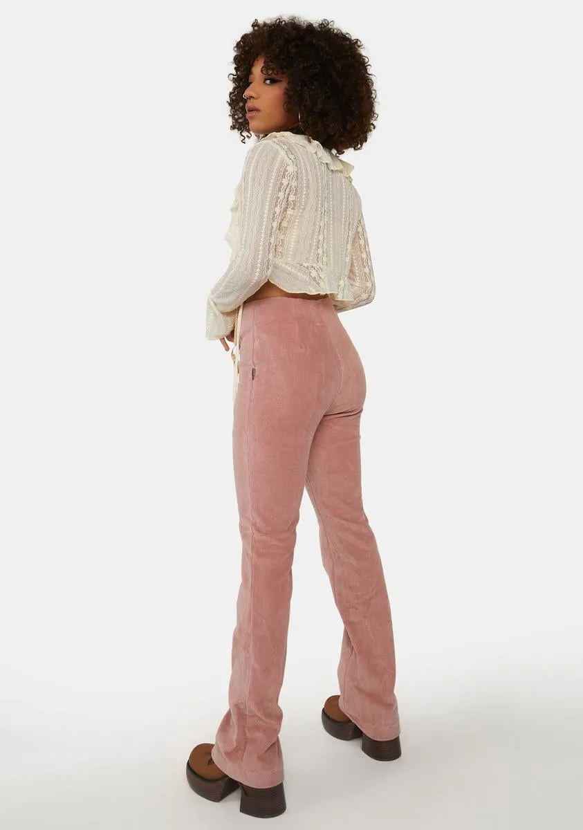 Corduroy Zip Pants