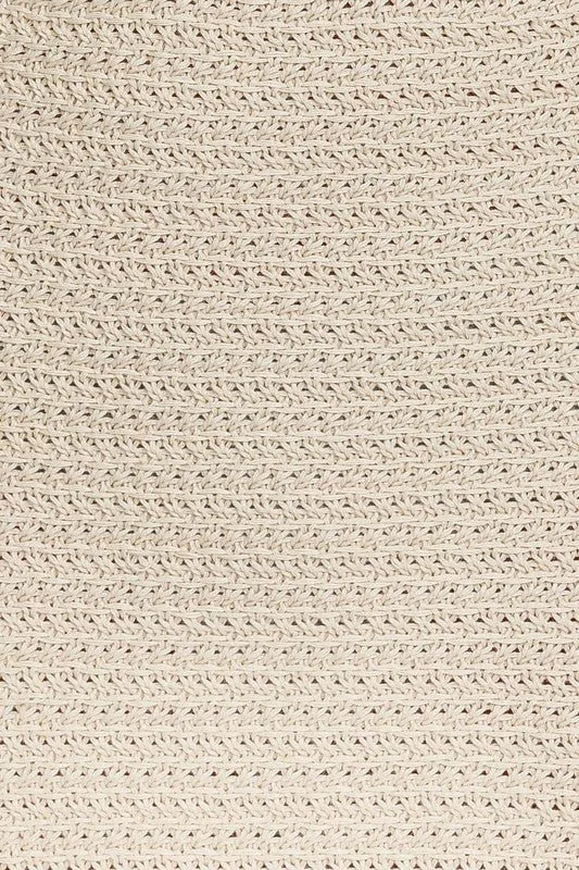 Cream Button Down Short Sleeve Open Sweater Dress
