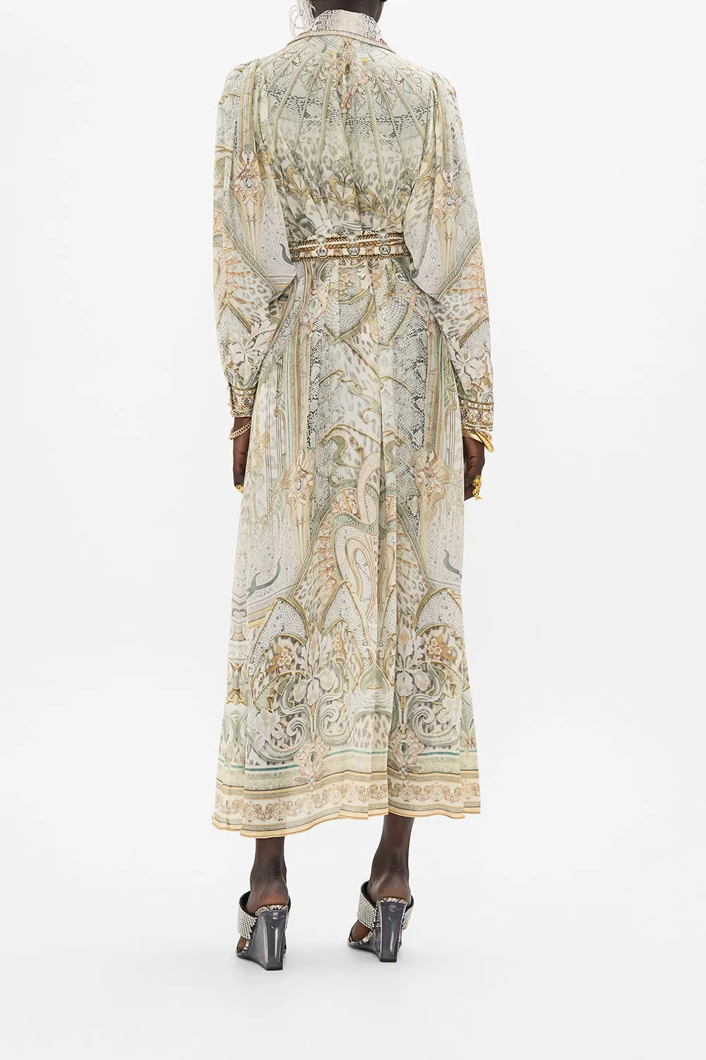 CURVED COLLAR SHIRT DRESS IVORY TOWER TALES
