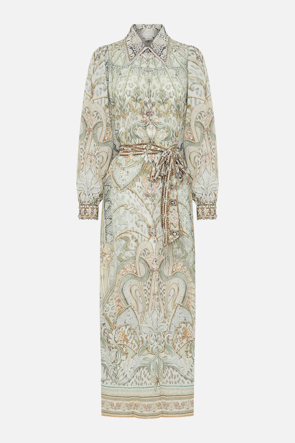 CURVED COLLAR SHIRT DRESS IVORY TOWER TALES