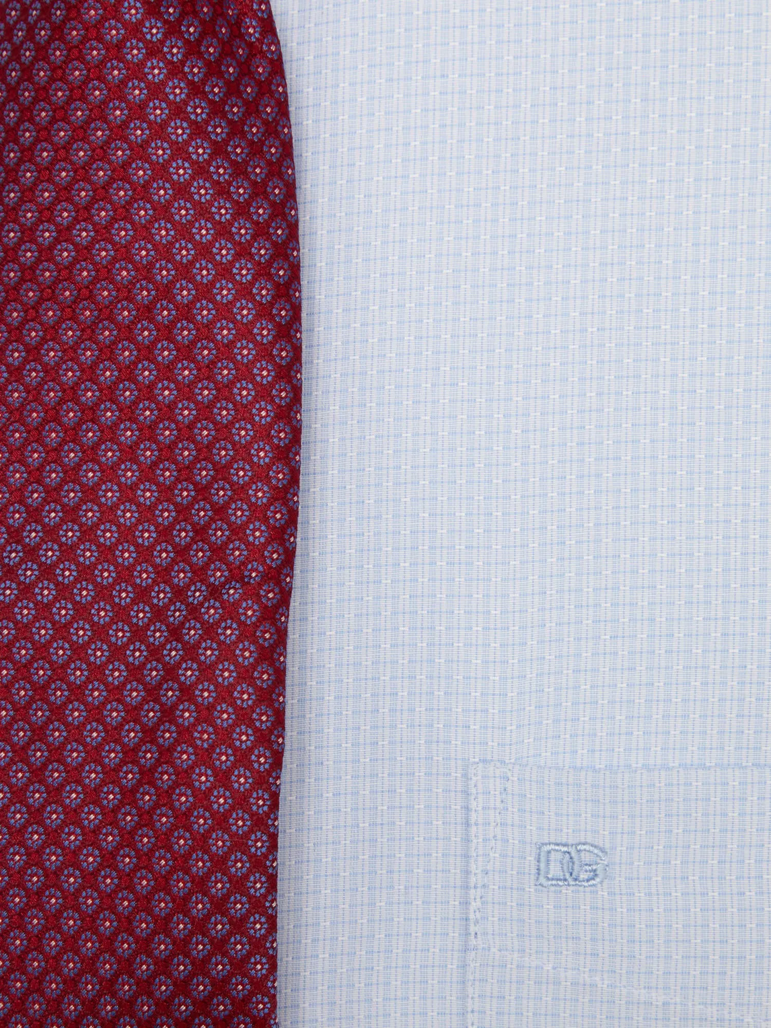 Daniel Grahame Gordon Long Sleeve Formal Shirt & Tie - Blue