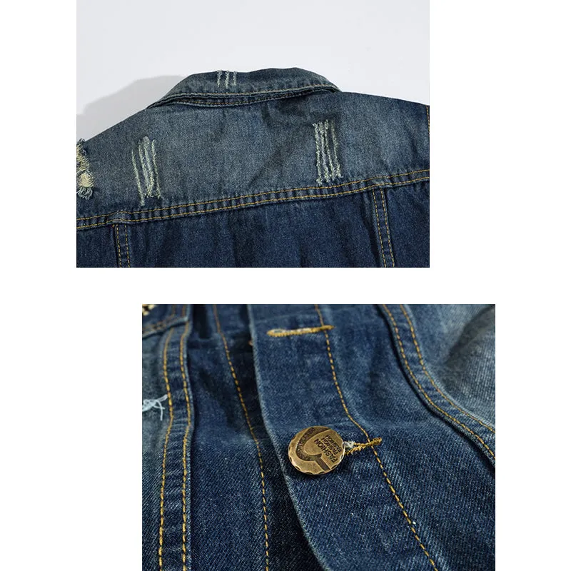 Dark Blue 23 Men Denim Vest