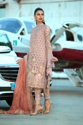 Elegant Eid Dress in Soft lavender Color # C2044