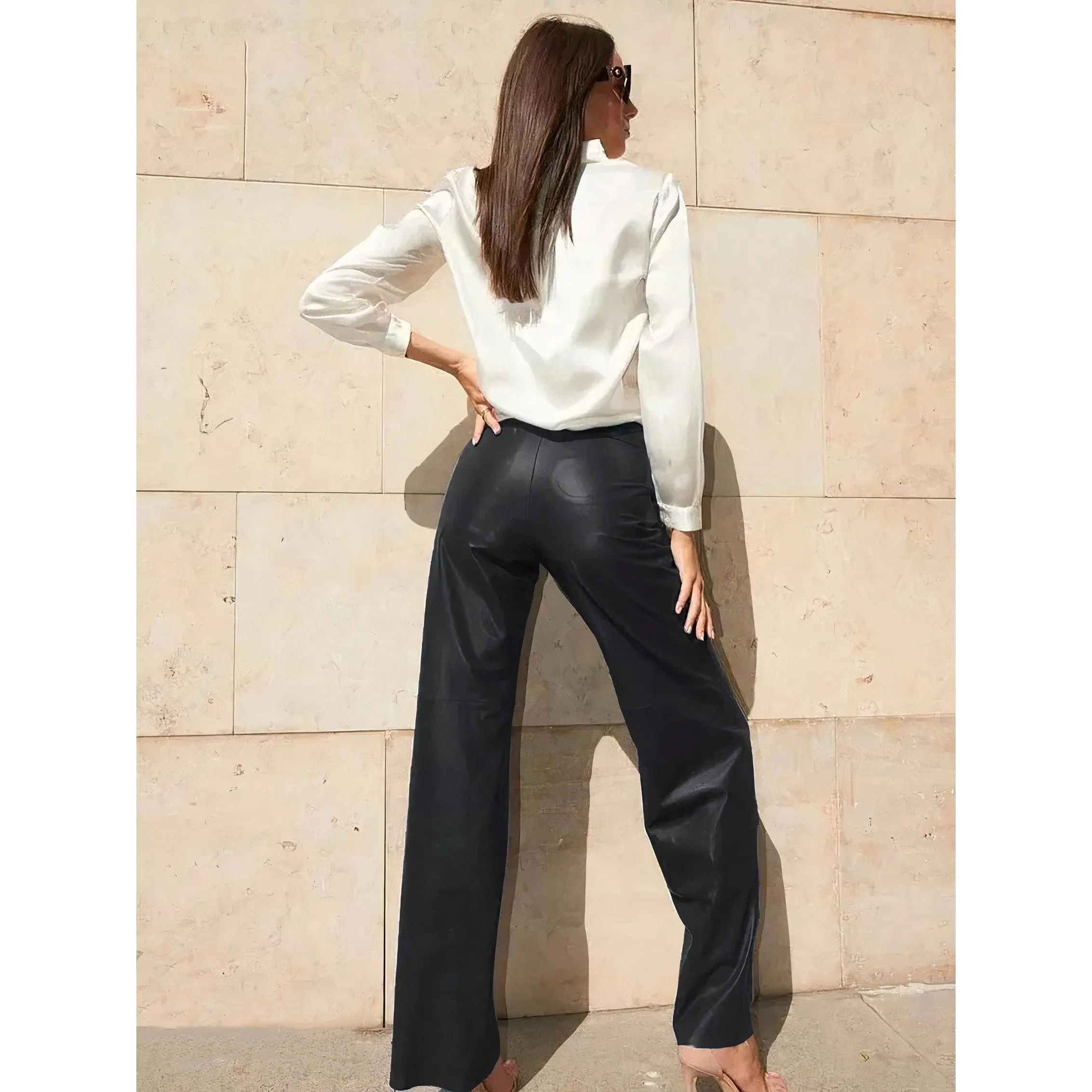 Elegant Slim High Waist Trousers