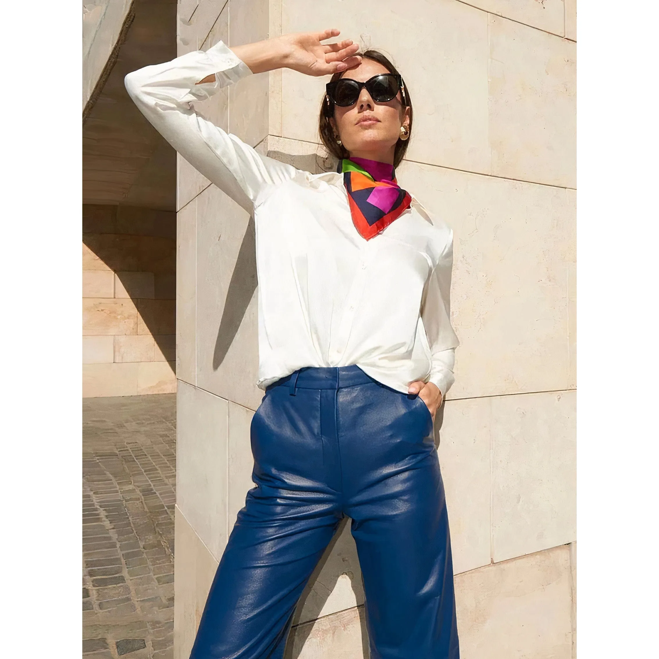 Elegant Slim High Waist Trousers