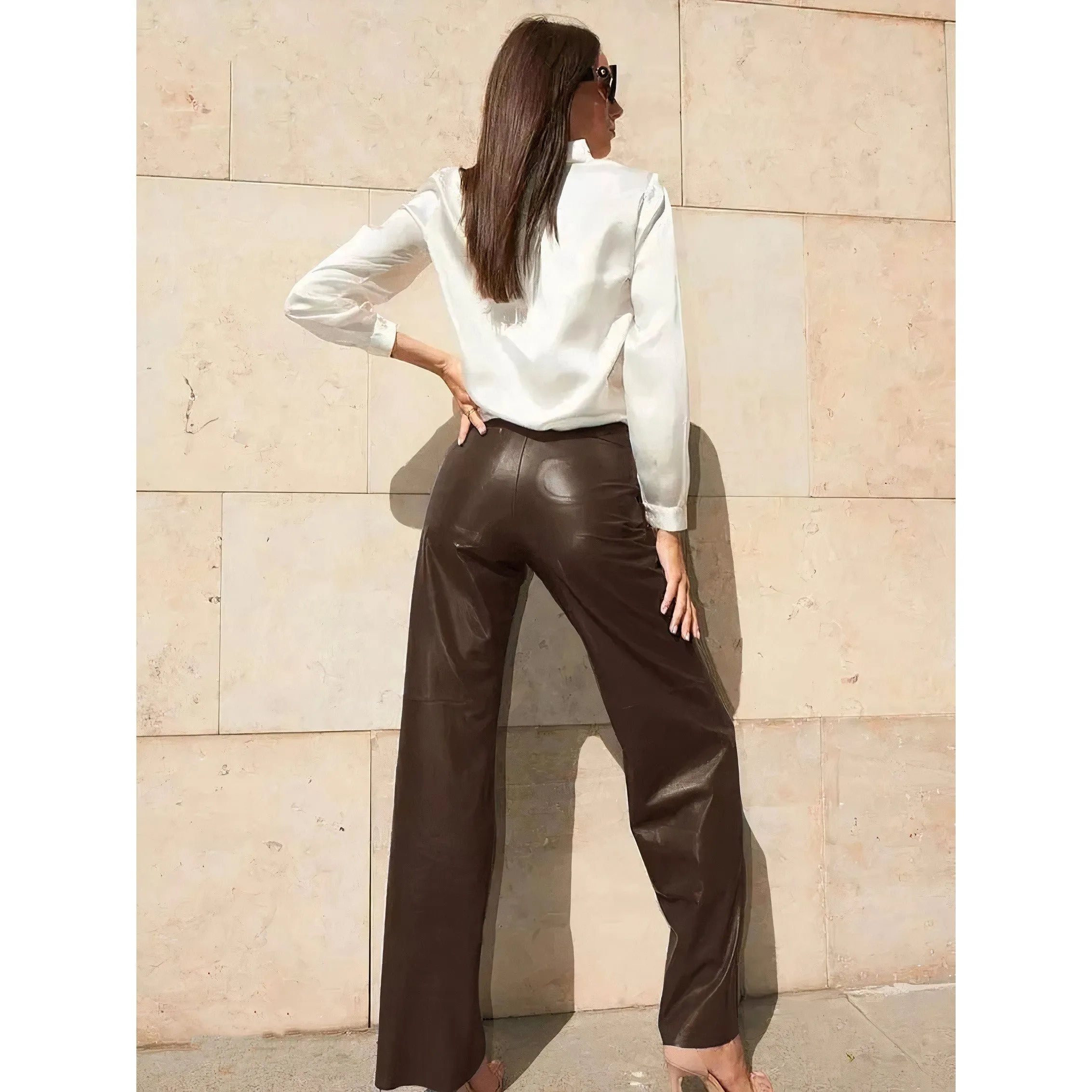 Elegant Slim High Waist Trousers