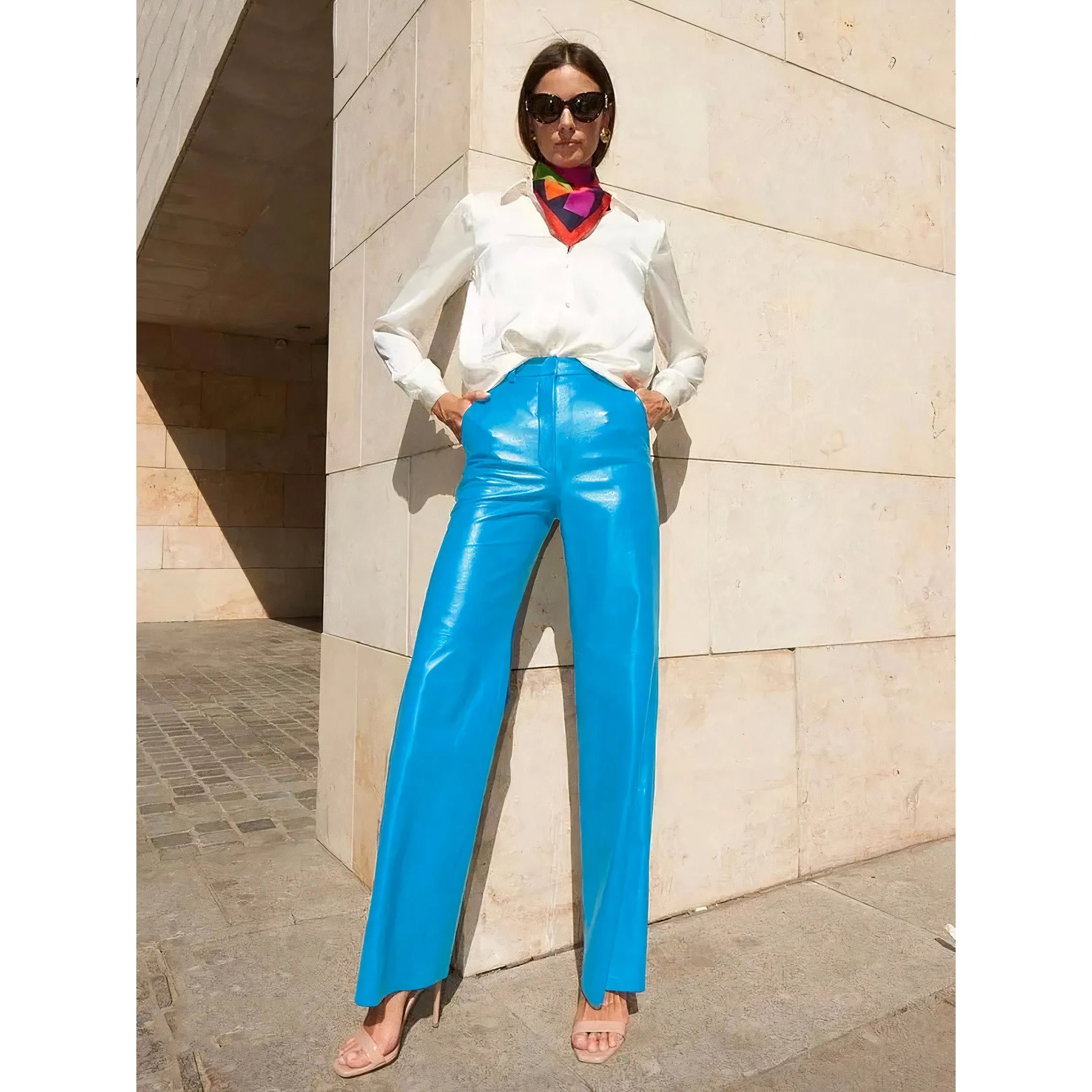 Elegant Slim High Waist Trousers