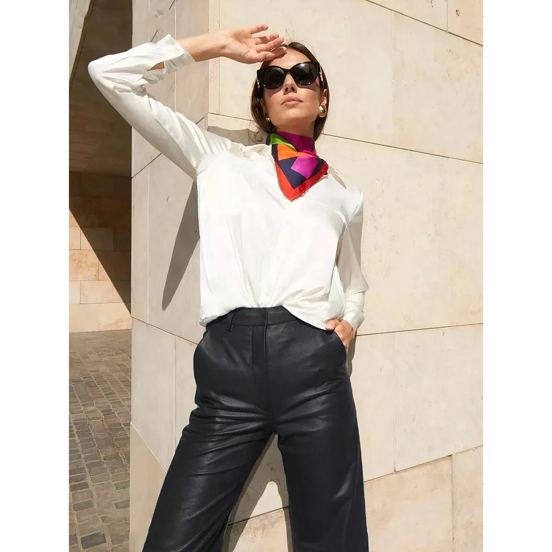 Elegant Slim High Waist Trousers