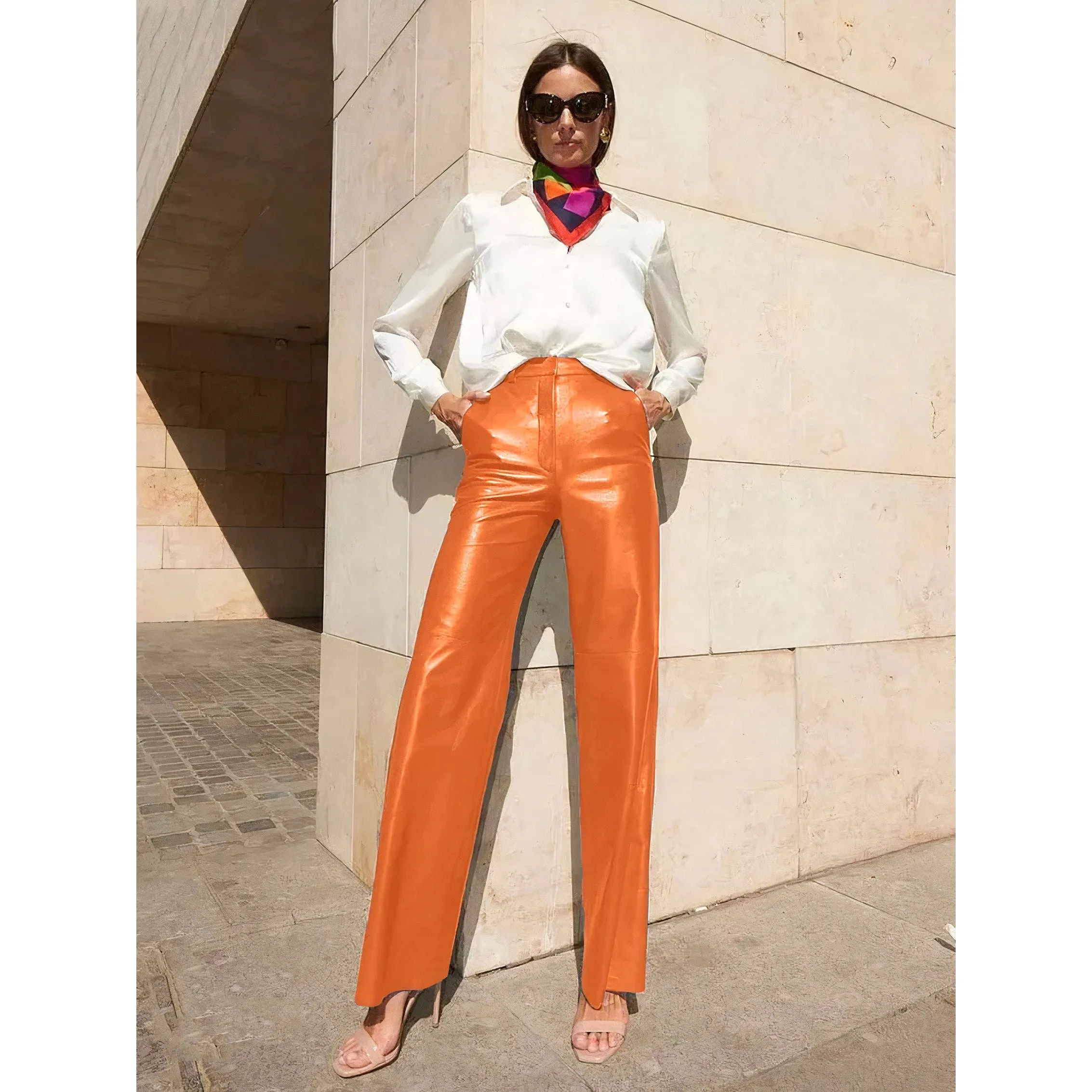 Elegant Slim High Waist Trousers
