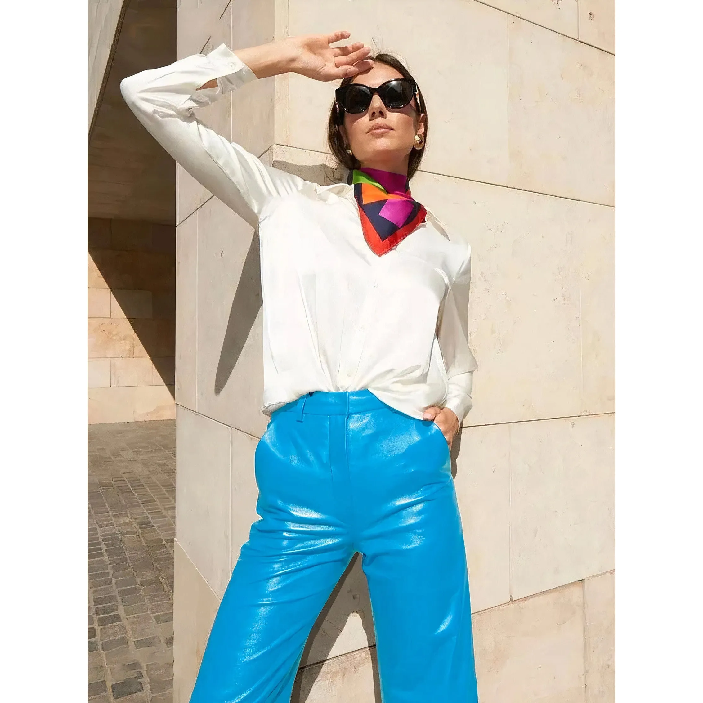 Elegant Slim High Waist Trousers