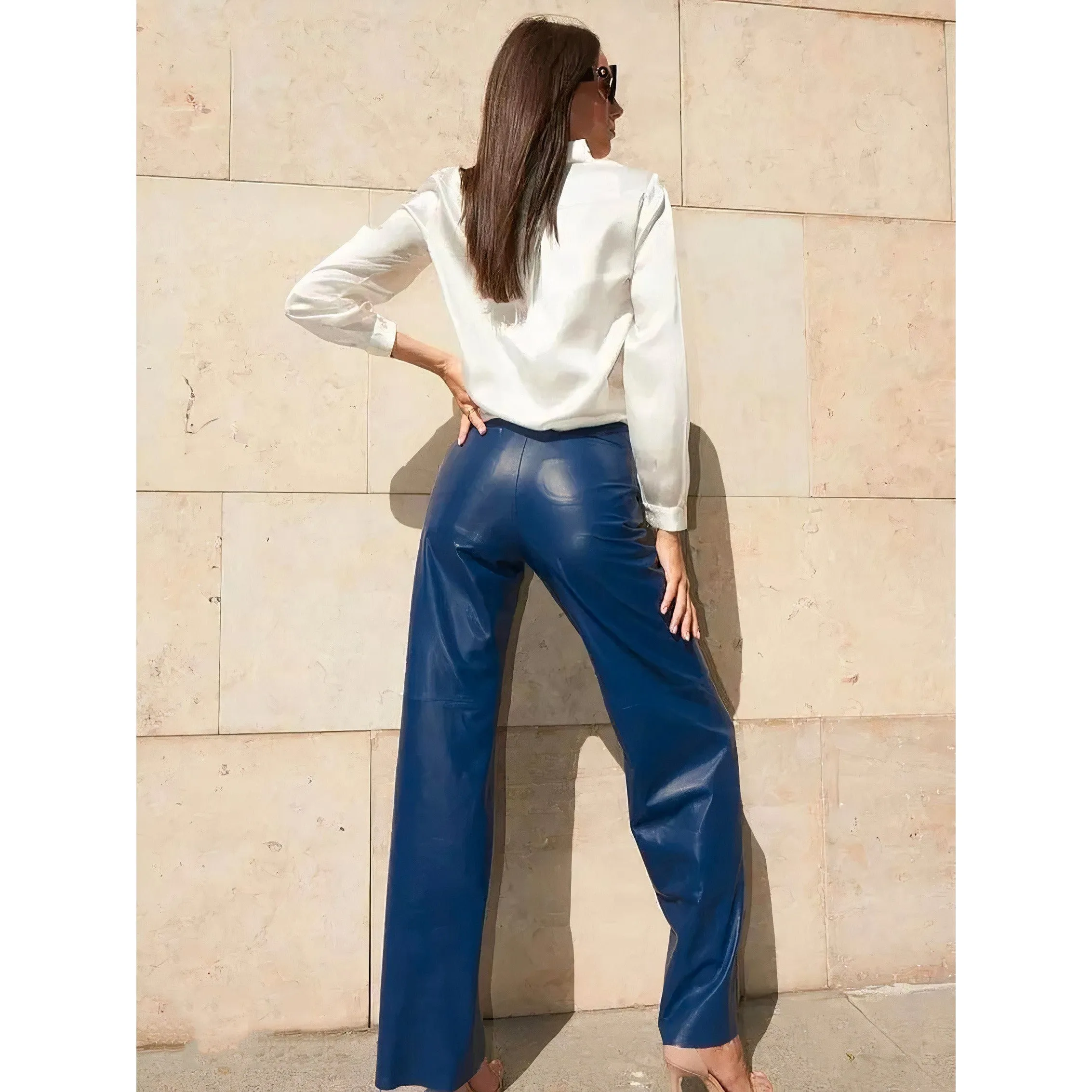 Elegant Slim High Waist Trousers