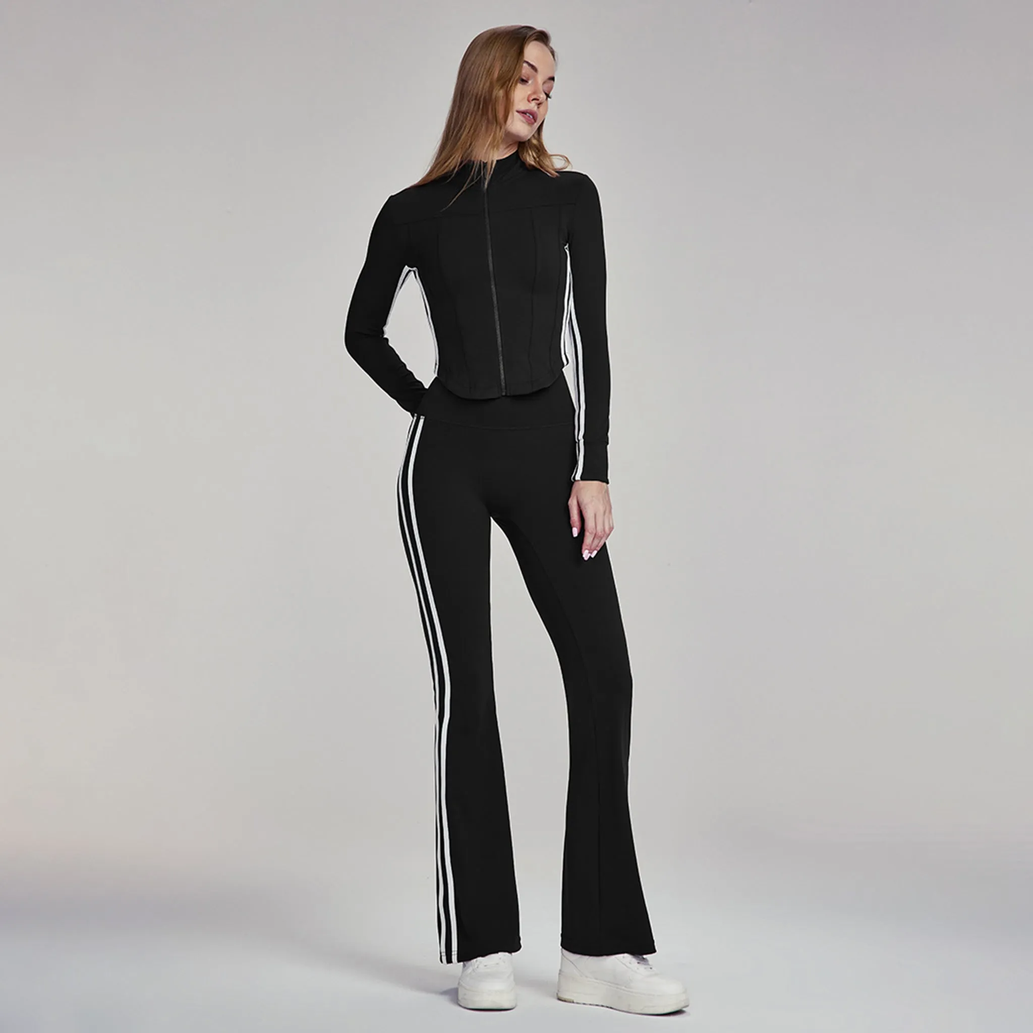 Elevate Striped Flare Leggings
