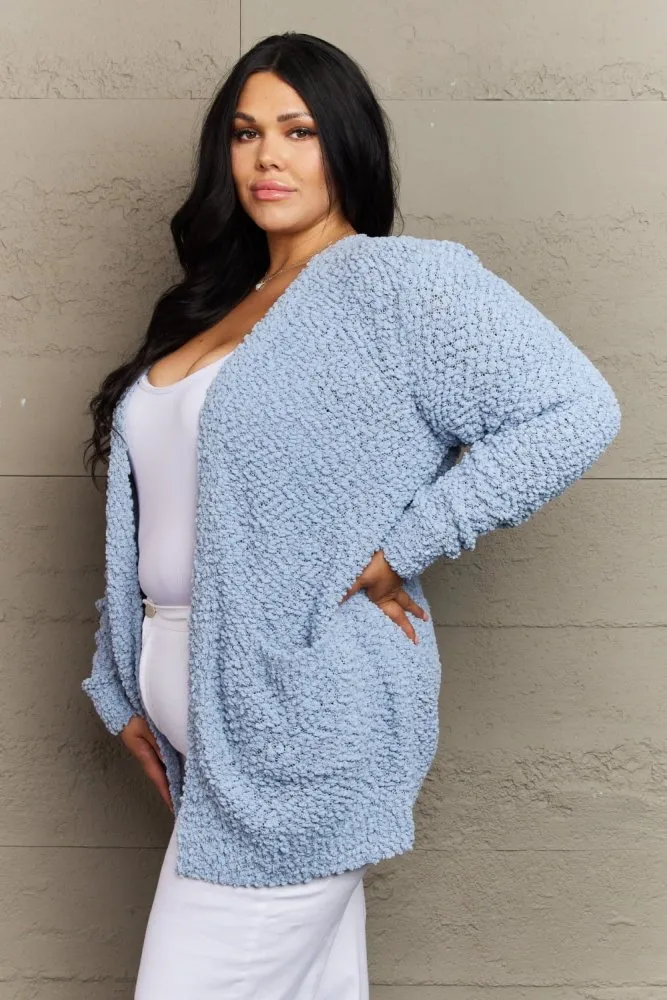Falling For You Zenana Popcorn Cardigan