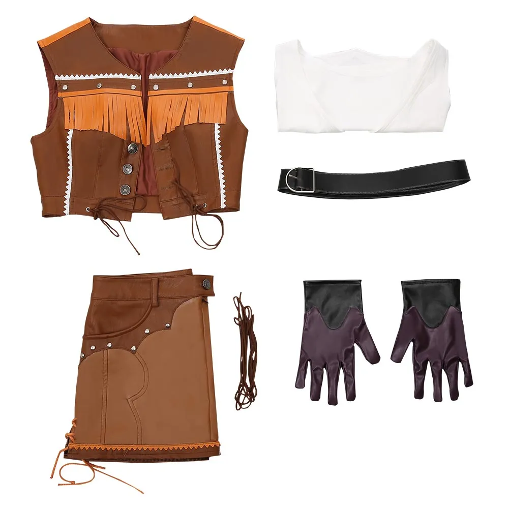Final Fantasy VII Remake Tifa Lockhart Cosplay Costume The Cowboy Suit Halloween Carnival Costume