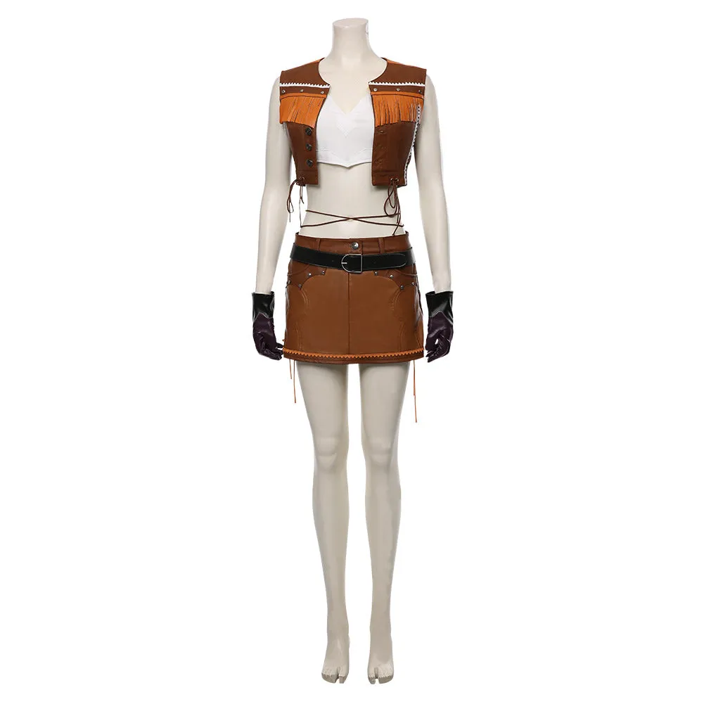 Final Fantasy VII Remake Tifa Lockhart Cosplay Costume The Cowboy Suit Halloween Carnival Costume