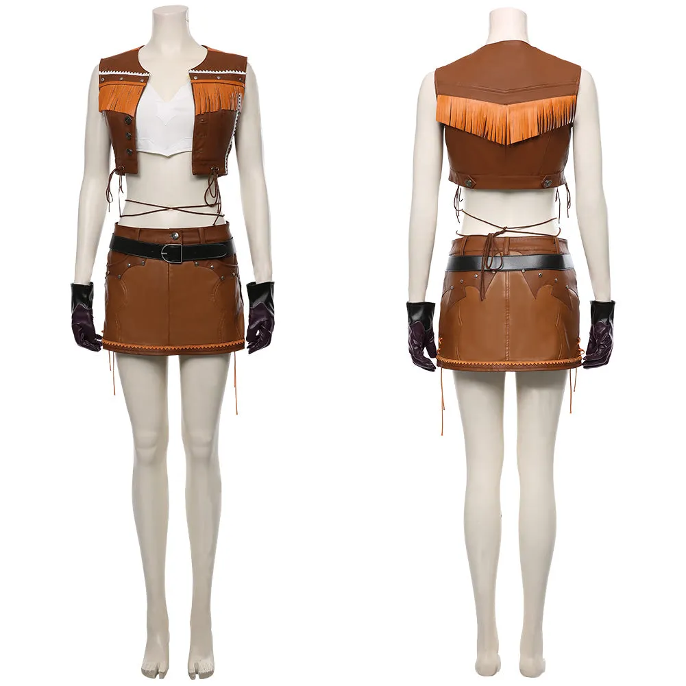 Final Fantasy VII Remake Tifa Lockhart Cosplay Costume The Cowboy Suit Halloween Carnival Costume