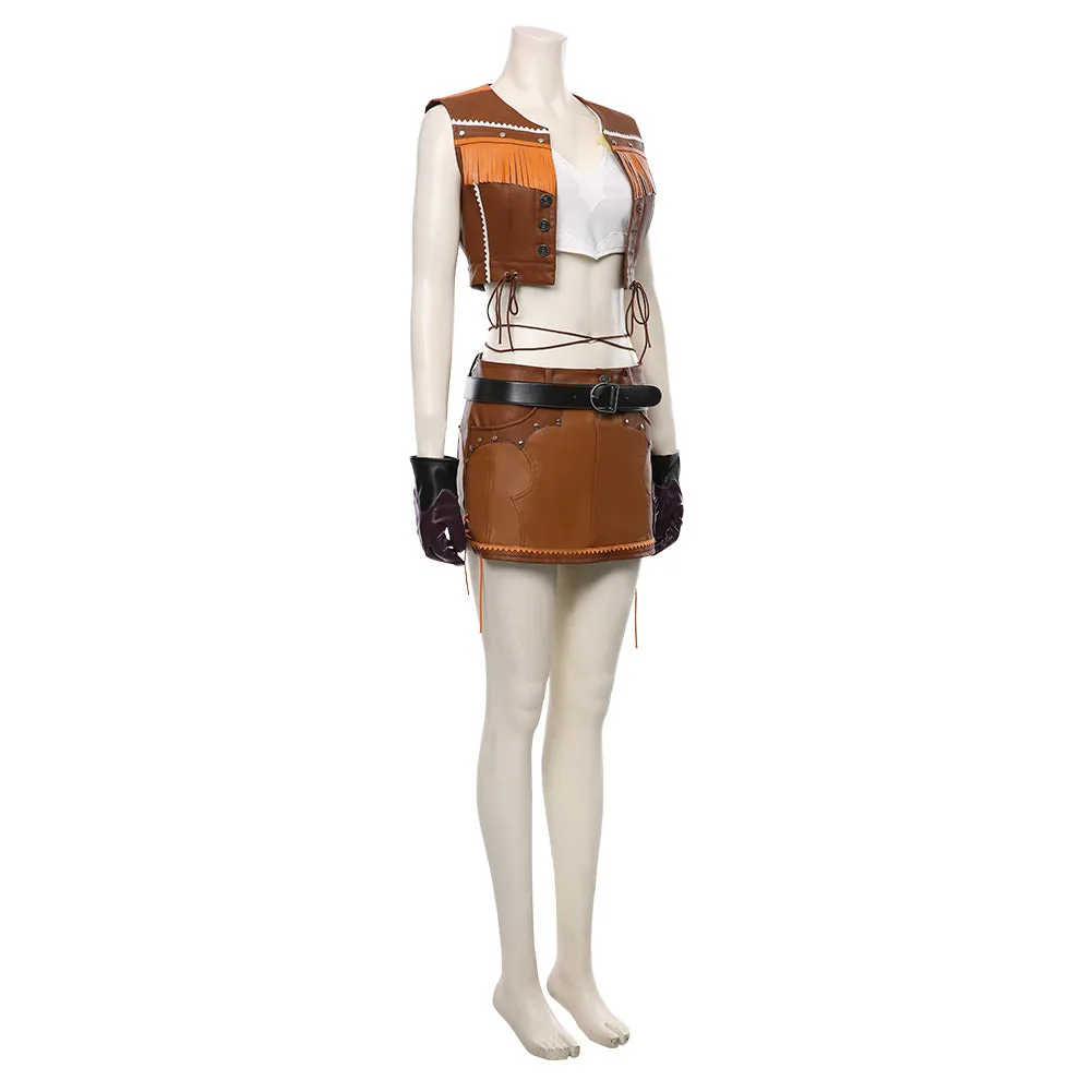 Final Fantasy VII Remake Tifa Lockhart Cosplay Costume The Cowboy Suit Halloween Carnival Costume