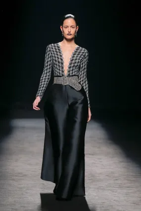 Flared Jumpsuit with Geometric Patterns