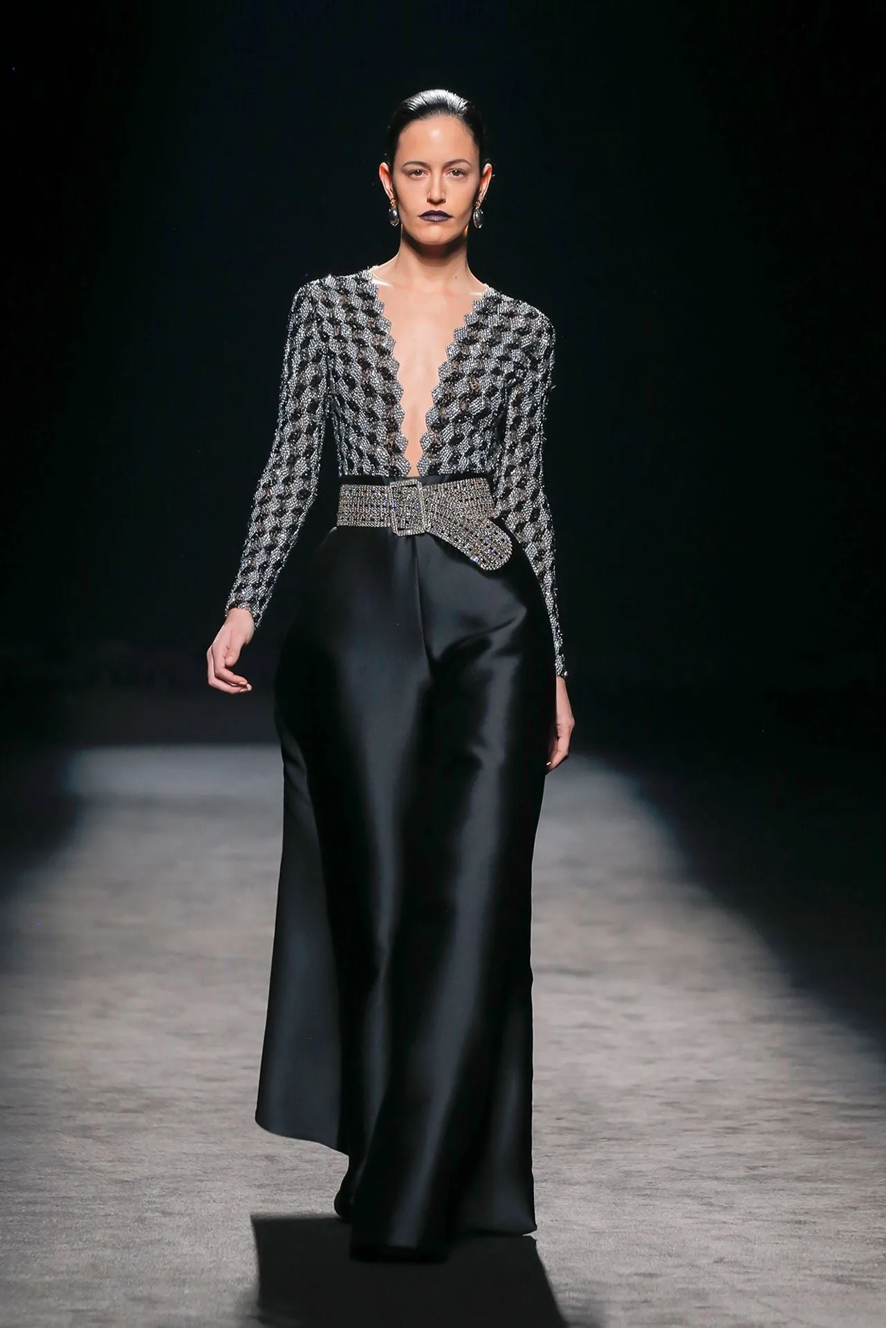 Flared Jumpsuit with Geometric Patterns