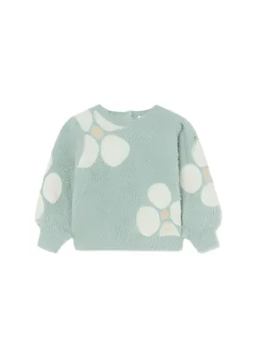 Flower Sweater & Flare Pant Set