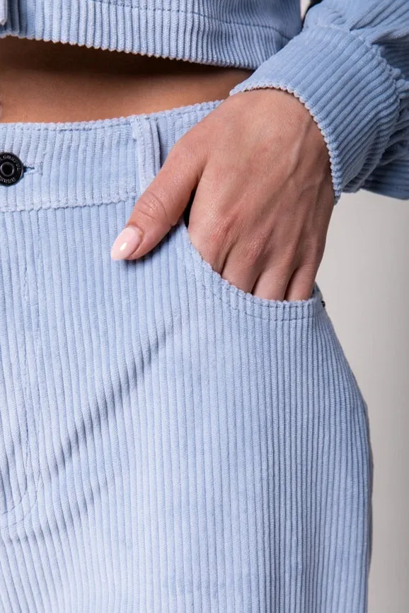 Gaias Corduroy Wide Leg Pants | Soft Blue