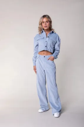 Gaias Corduroy Wide Leg Pants | Soft Blue