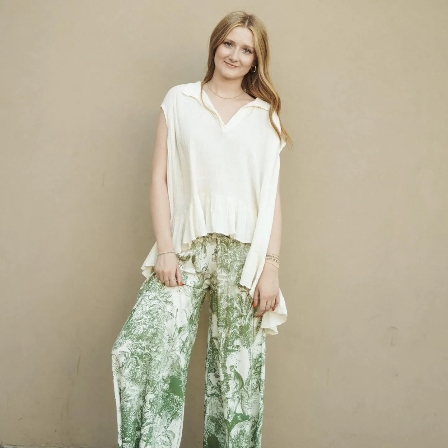 Gigi Gauze Flowy Top