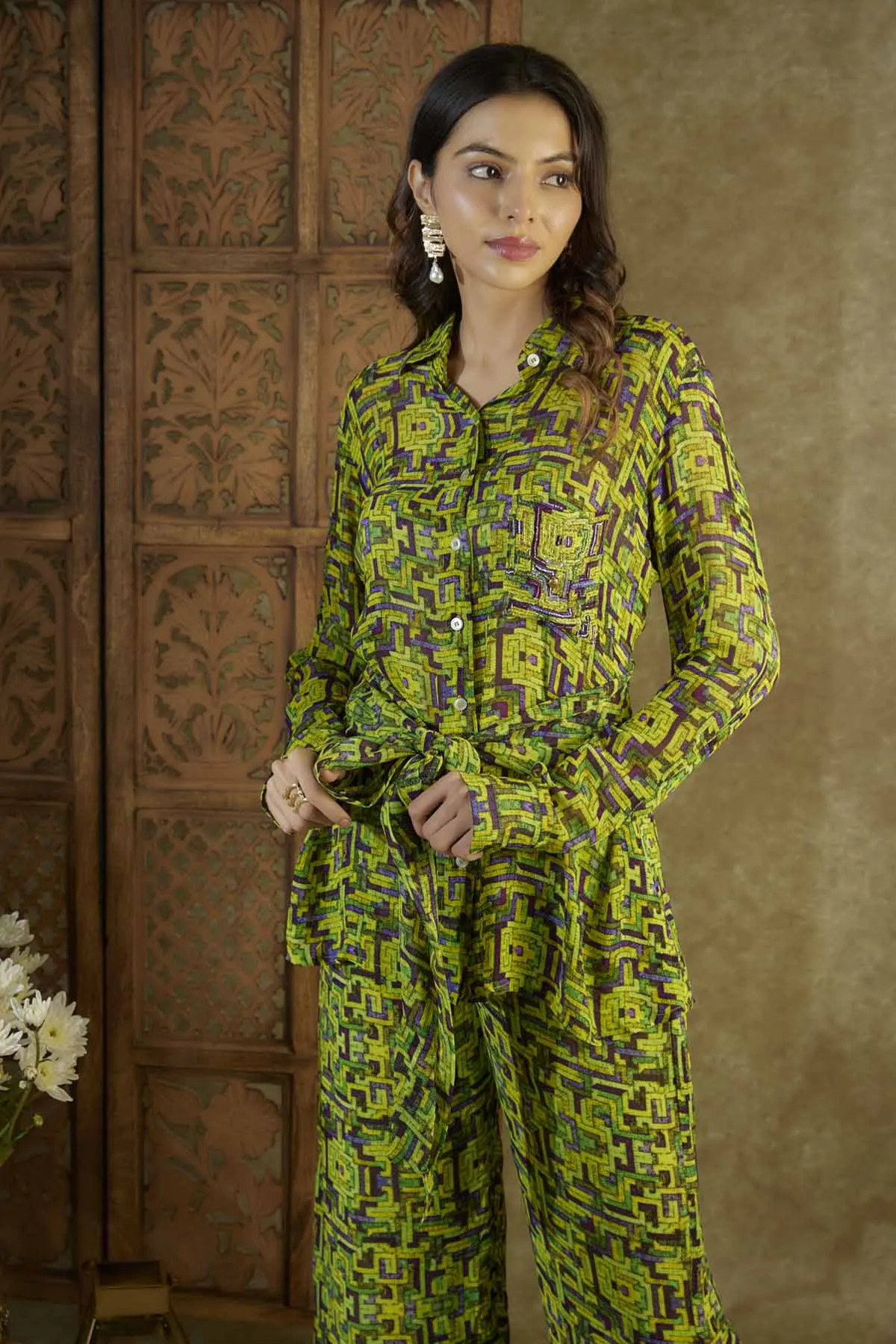 Green Embroidered Kurta & Sharara