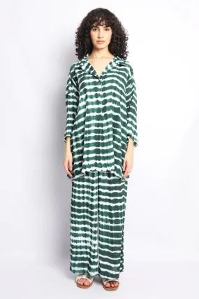 GREEN SHIBORI BREEZY CO-ORD SET