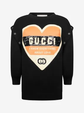 GUCCI Girls Cotton Heart Sweatshirt