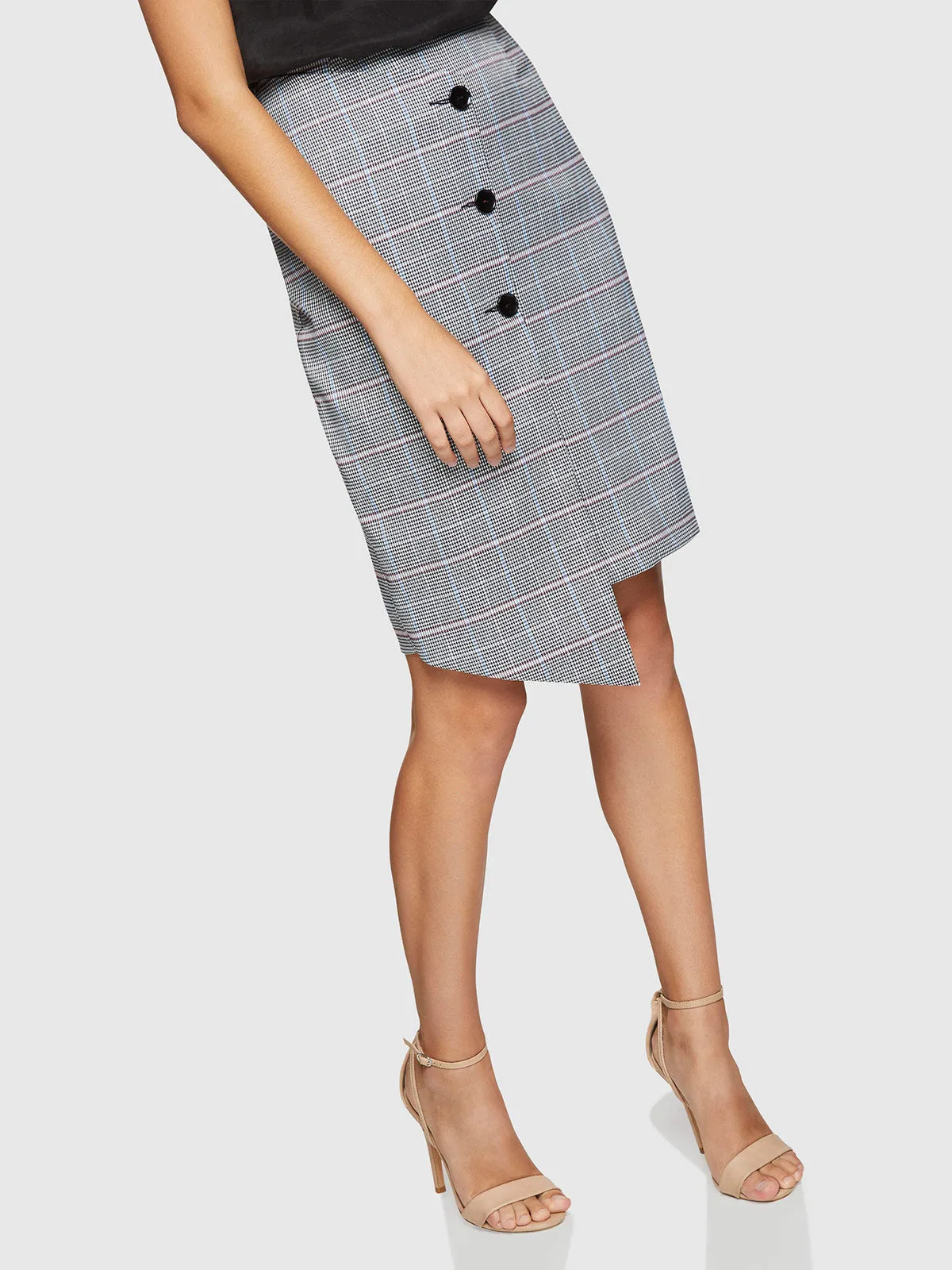 Hannah Check Pencil Skirt