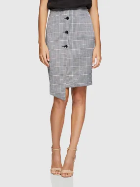 Hannah Check Pencil Skirt