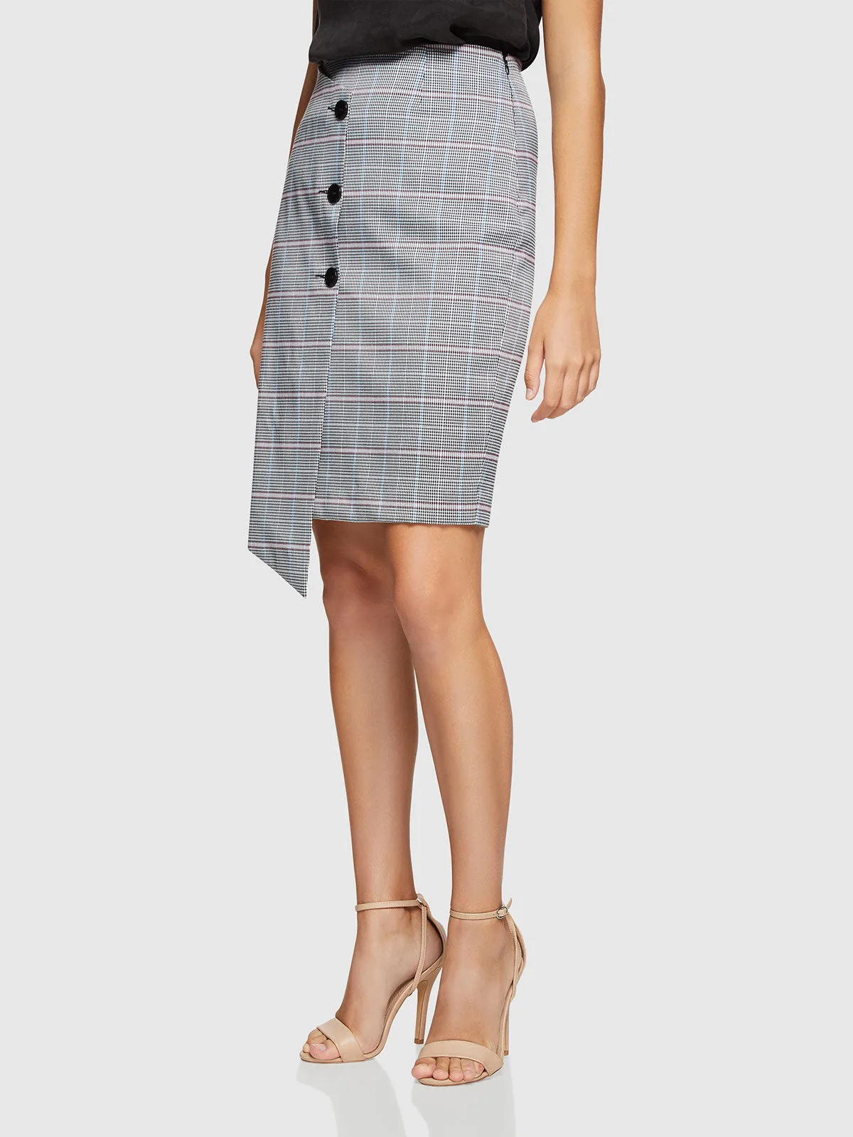 Hannah Check Pencil Skirt