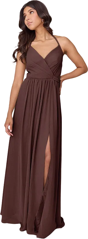 Hannah Chiffon Faux Wrap Dress | Made To Order