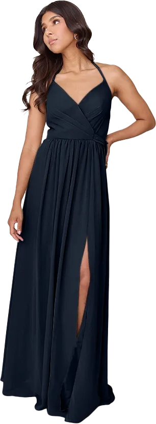 Hannah Chiffon Faux Wrap Dress | Made To Order