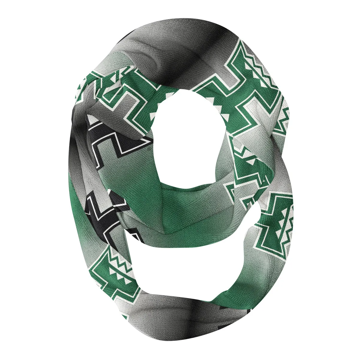 Hawaii Warriors All Over Logo Game Day Collegiate Women Ultra Soft Knit Infinity Scarf by Vive La Fete