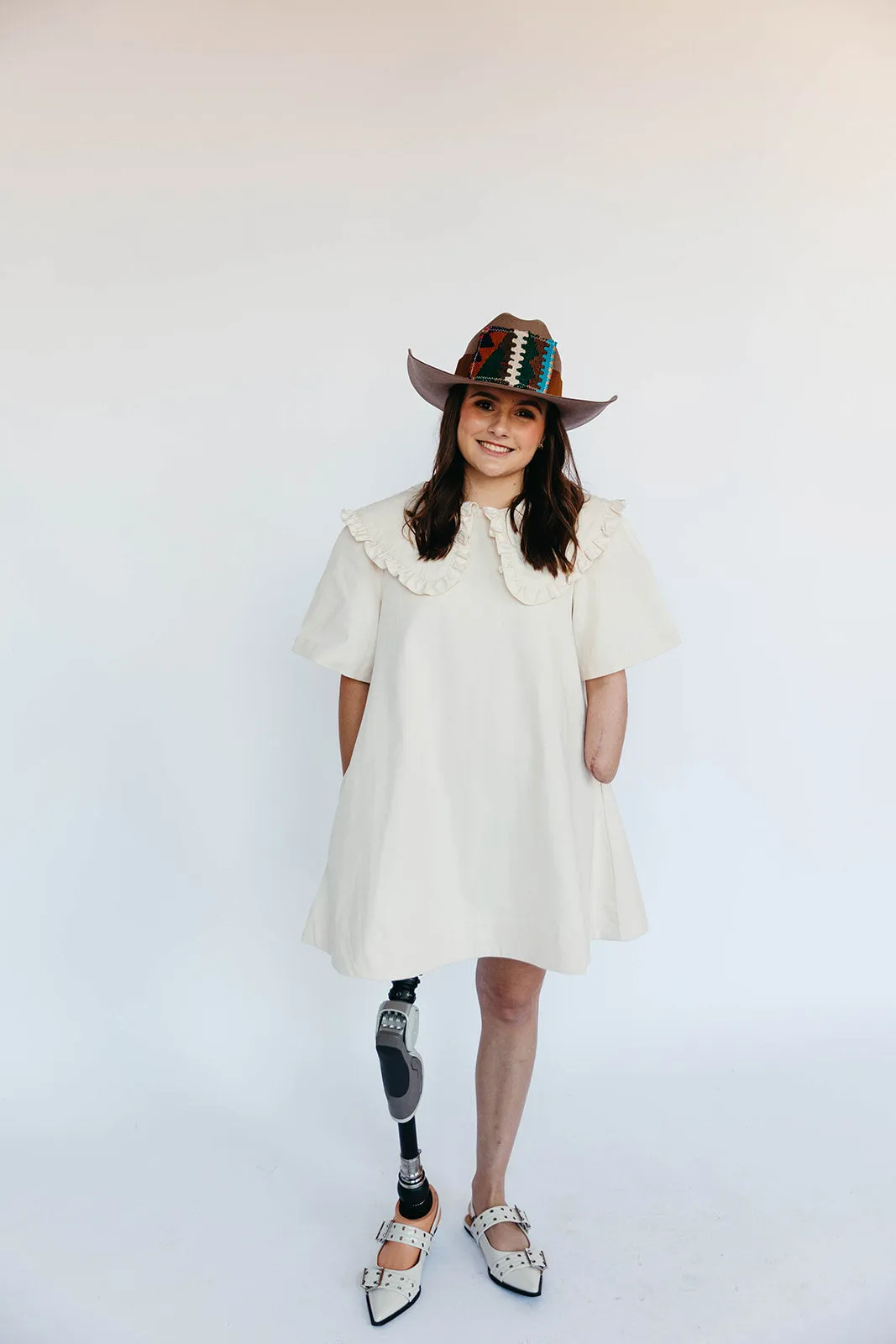 Hayes Mini Dress - Ecru