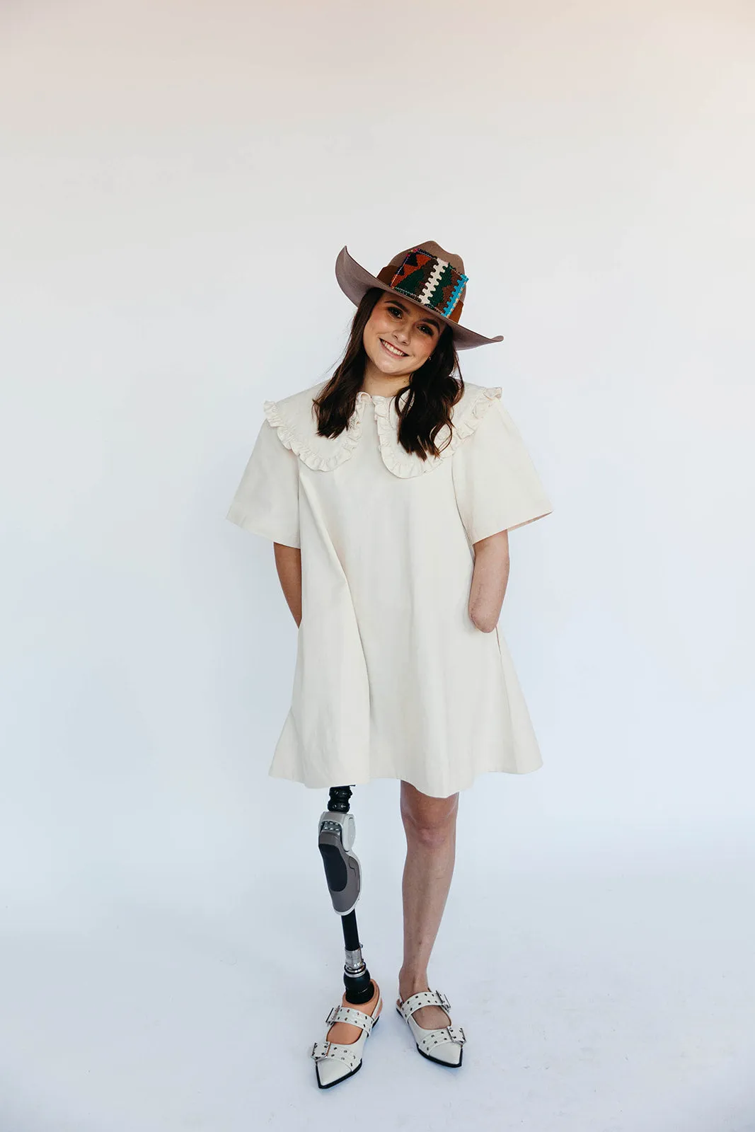 Hayes Mini Dress - Ecru
