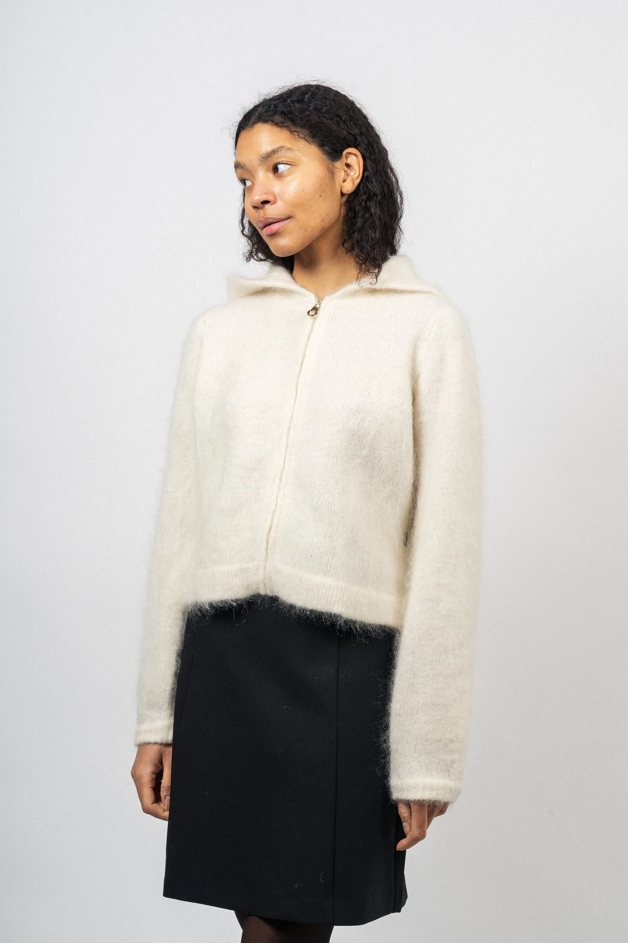 Hedda Chunky Cardigan - White
