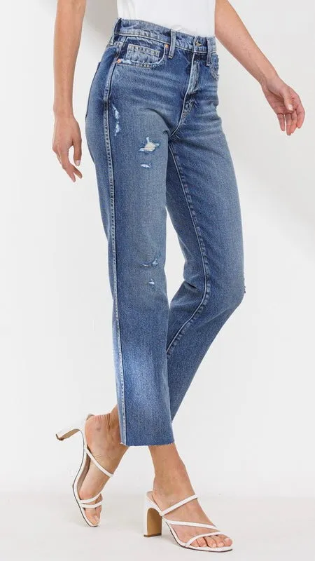 High Rise Slim St Leg Jean