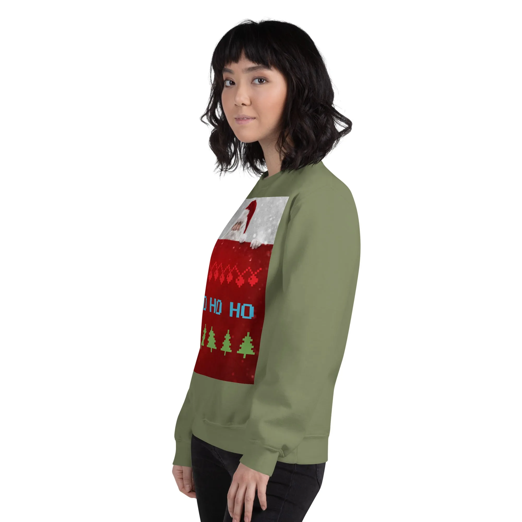 HO HO HO Christmas Sweatshirt (Glamourange Christmas Sweatshirt Womens)