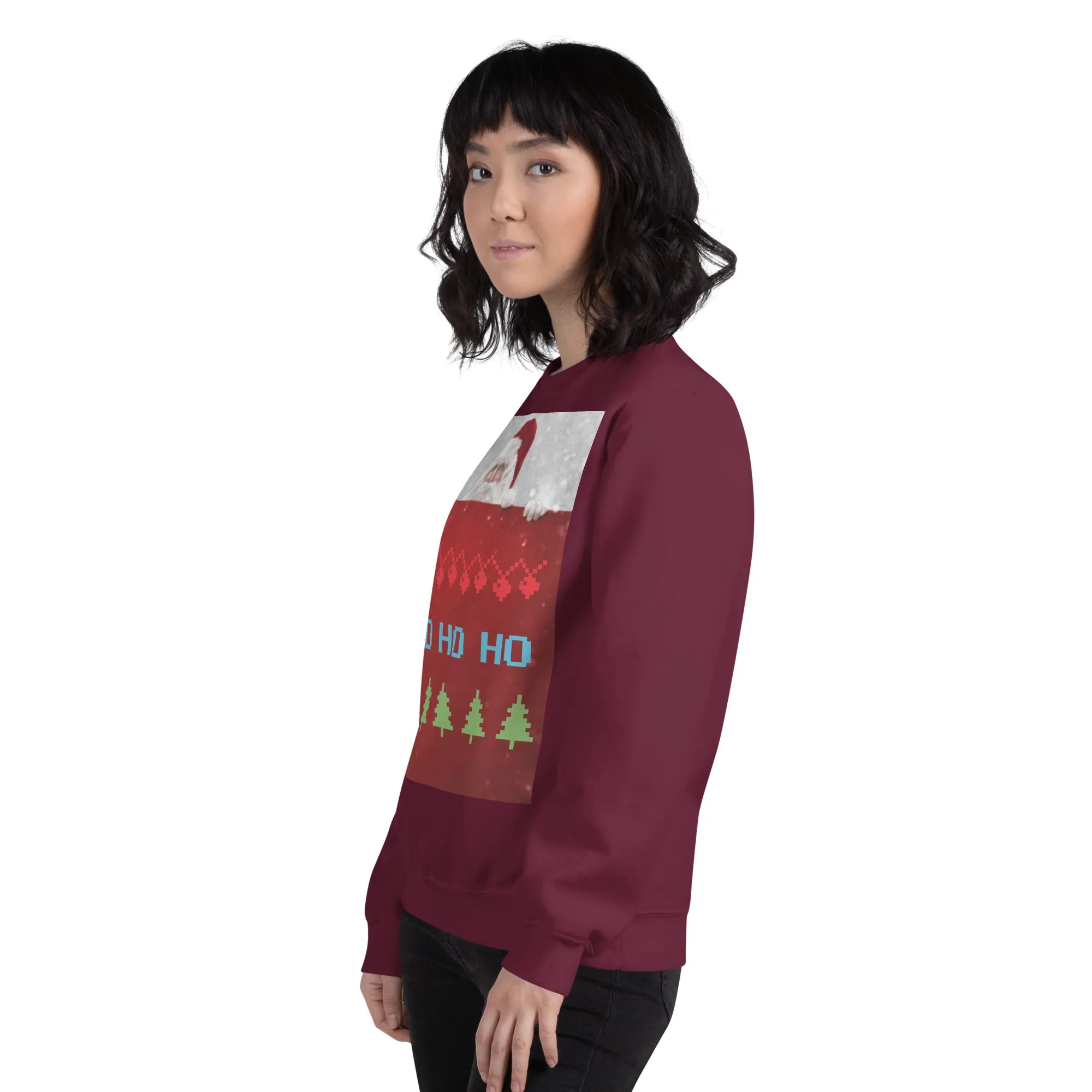 HO HO HO Christmas Sweatshirt (Glamourange Christmas Sweatshirt Womens)