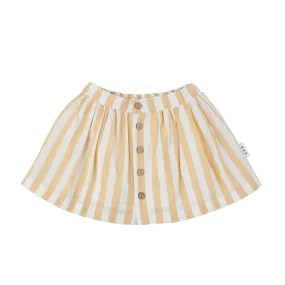 Huxbaby Button Front Skirt - Golden Stripe