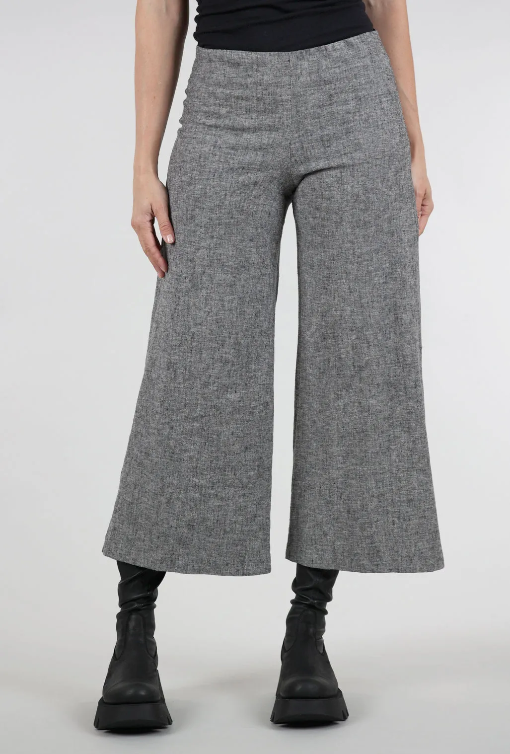 Jara Cropped Pant, Heathered Black