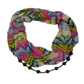 Jewelry Infinity Scarf - Pink