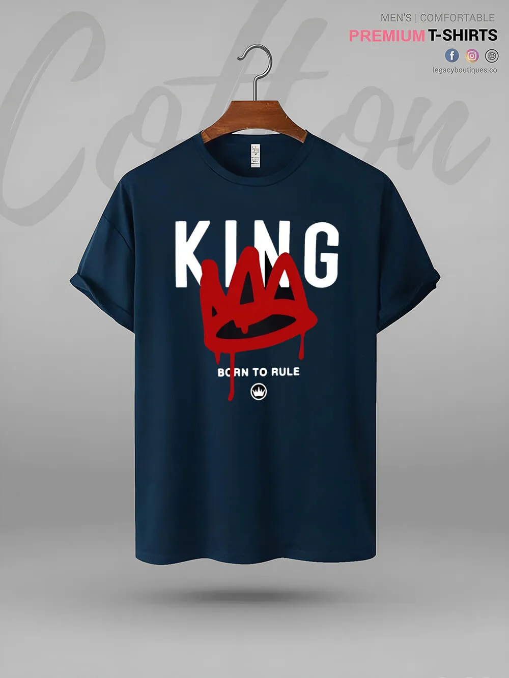 King Born To Rule Great Quality Mens Tshirt In Lowest Price In Dhaka