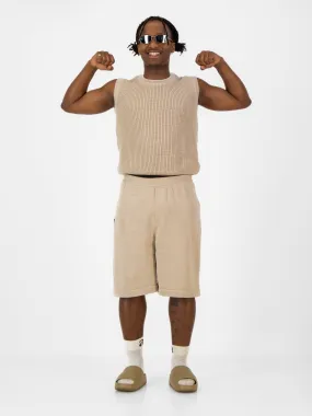 Knitted Shorts - Stone